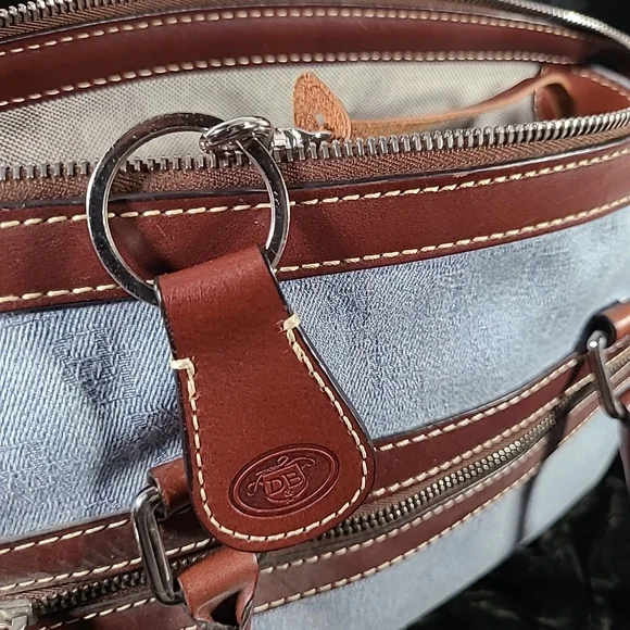 FINAL DISCOUNT Denim and Leather Handbag - Picture 10 of 11